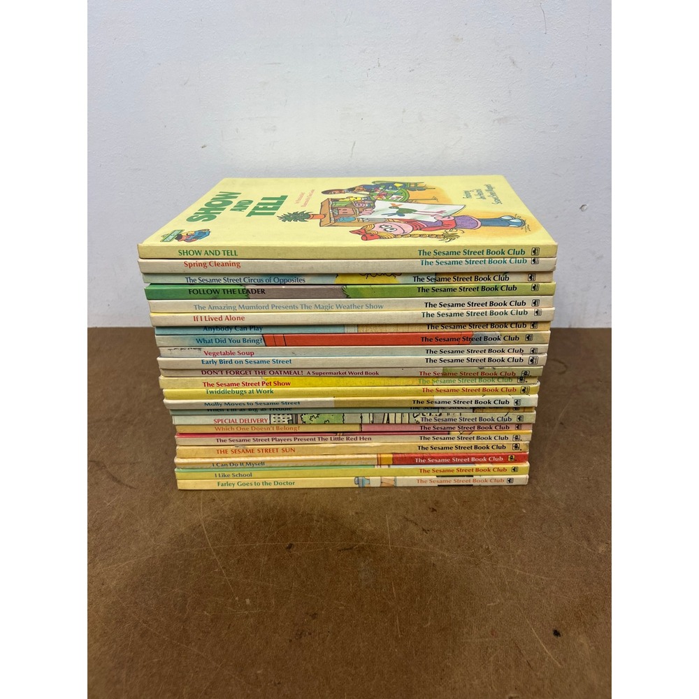 22 Vintage Sesame Street Book Club Hardcover Book Lot Jim Henson Golden Press